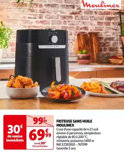 Auchan FRITEUSE SANS HUILE MOULINEX offre