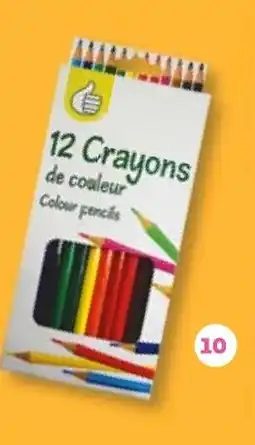 Auchan 12 CRAYONS DE COULEUR POUCE offre
