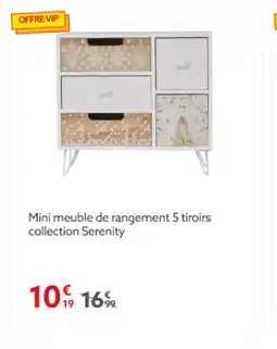 Gifi Mini meuble de rangement 5 tiroirs collection Serenity offre