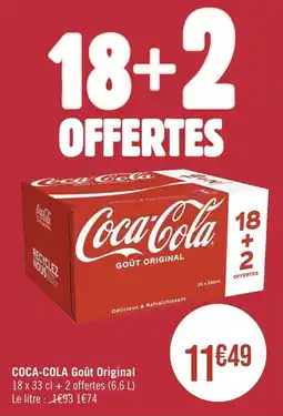 Casino Supermarchés COCA-COLA Goût Original 18 x 33 cl offre