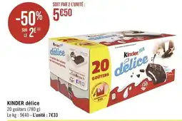 Casino Supermarchés KINDER délice offre