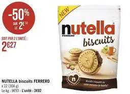 Casino Supermarchés NUTELLA biscuits FERRERO offre