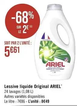 Casino Supermarchés Lessive liquide Original ARIEL* offre