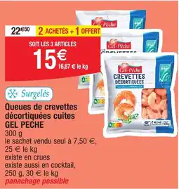Migros Queues de crevettes décortiquées cuites GEL PECHE offre