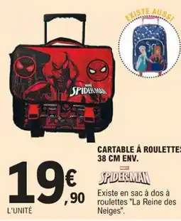 E.Leclerc CARTABLE Á ROULETTES 38 CM ENV. offre