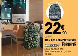E.Leclerc SAC À DOS 2 COMPARTIMENTS offre
