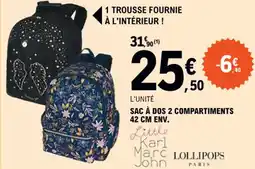SAC À DOS 2 COMPARTIMENTS 42 CM ENV.