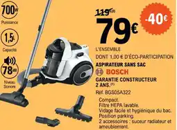 E.Leclerc ASPIRATEUR SANS SAC offre