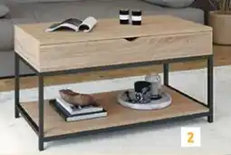 E.Leclerc TABLE BASSE AVEC PLATEAU RELEVABLE offre