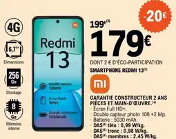 E.Leclerc SMARTPHONE REDMI 13(7) offre