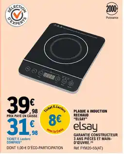 PLAQUE A INDUCTION RECHAUD "ELSAY"