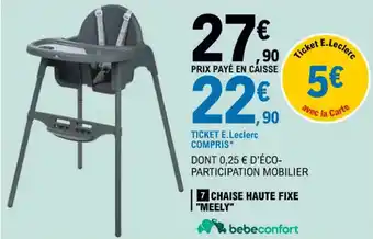 E.Leclerc CHAISE HAUTE FIXE "MEELY" offre