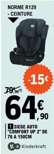 E.Leclerc SIEGE AUTO "COMFORT UP 2" DE 76 A 150CM offre