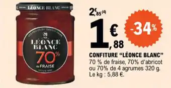 E.Leclerc CONFITURE "LÉONCE BLANC" offre