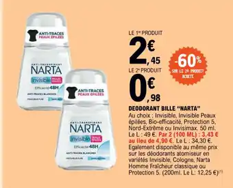 E.Leclerc DEODORANT BILLE "NARTA" offre