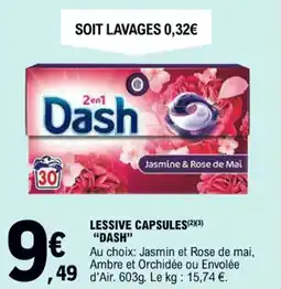 E.Leclerc LESSIVE CAPSULES(23) "DASH" offre
