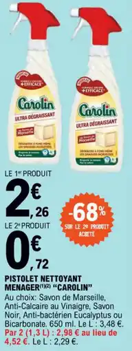 E.Leclerc PISTOLET NETTOYANT MENAGER (12) "CAROLIN" offre