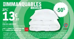 E.Leclerc KIT 1 COUETTE 140X200 CM + 1 OREILLER 60X60 CM offre