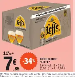 E.Leclerc BIÈRE BLONDE LEFFE" offre