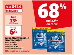 Auchan CAPSULES LAVE-VAISSELLE QUANTUM FINISH offre