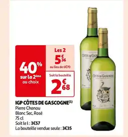 Auchan IGP CÔTES DE GASCOGNE offre