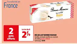 Auchan RIZ AU LAIT BONNE MAMAN offre