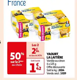 Auchan YAOURT LA LAITIÈRE offre