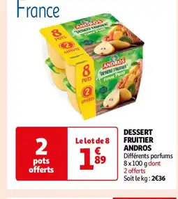 Auchan DESSERT FRUITIER ANDROS offre
