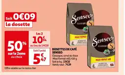 Auchan DOSETTES DE CAFÉ SENSEO offre