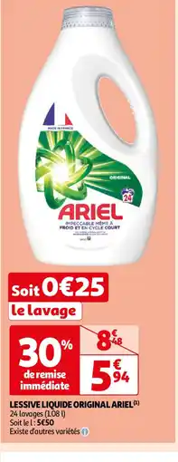 Auchan LESSIVE LIQUIDE ORIGINAL ARIEL (¹) offre