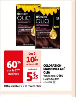 Auchan COLORATION MARRON GLACÉ OLIA offre