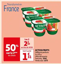Auchan ACTIVIA FRUITS offre