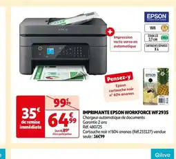 Auchan IMPRIMANTE EPSON WORKFORCE WF2935 offre
