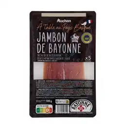 Auchan Jambon De Bayonne Igp Auchan À Table En France offre