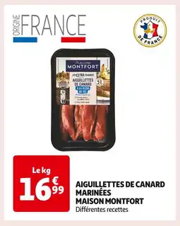 Auchan Supermarché MAISON MONTFORT AIGUILLETTES DE CANARD MARINÉES offre