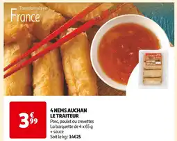 Auchan Supermarché AUCHAN LE TRAITEUR 4 NEMS offre