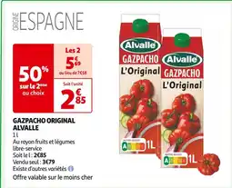 Auchan Supermarché ALVALLE GAZPACHO ORIGINAL offre