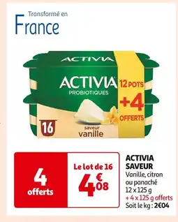 Auchan Supermarché ACTIVIA ACTIVIA SAVEUR offre