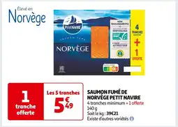 Auchan Supermarché PETIT NAVIRE SAUMON FUMÉ DE NORVÈGE offre