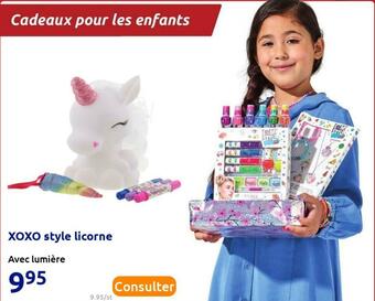 Action Xoxo style licorne offre