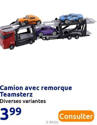 Action Camion avec remorque teamsterz offre