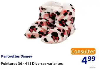 Action Pantoufles disney offre