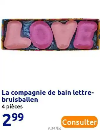 Action La compagnie de bain lettre-bruisballen offre