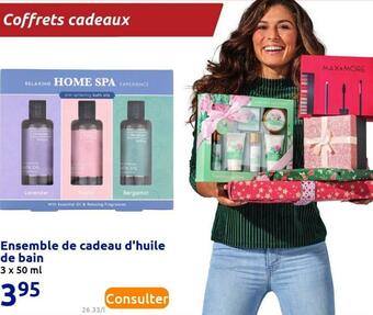 Ensemble de cadeau d'huile de bain
