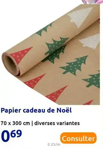 Action Papier cadeau de noël offre