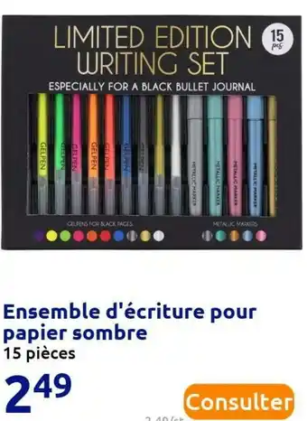 Action Ensemble d'écriture pour papier sombre offre
