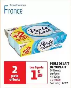 Auchan Supermarché Yoplait - perle de lait offre