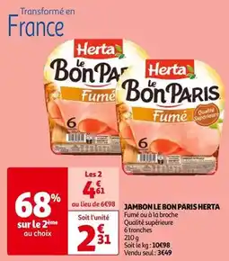 Auchan Herta - jambon le bon paris offre