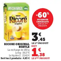 Hyper U RICORE ORIGINAL NESTLE SOIT offre