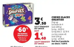 Hyper U CREME GLACEE SMARTIES offre